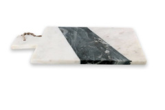 White & green marble chopping boards