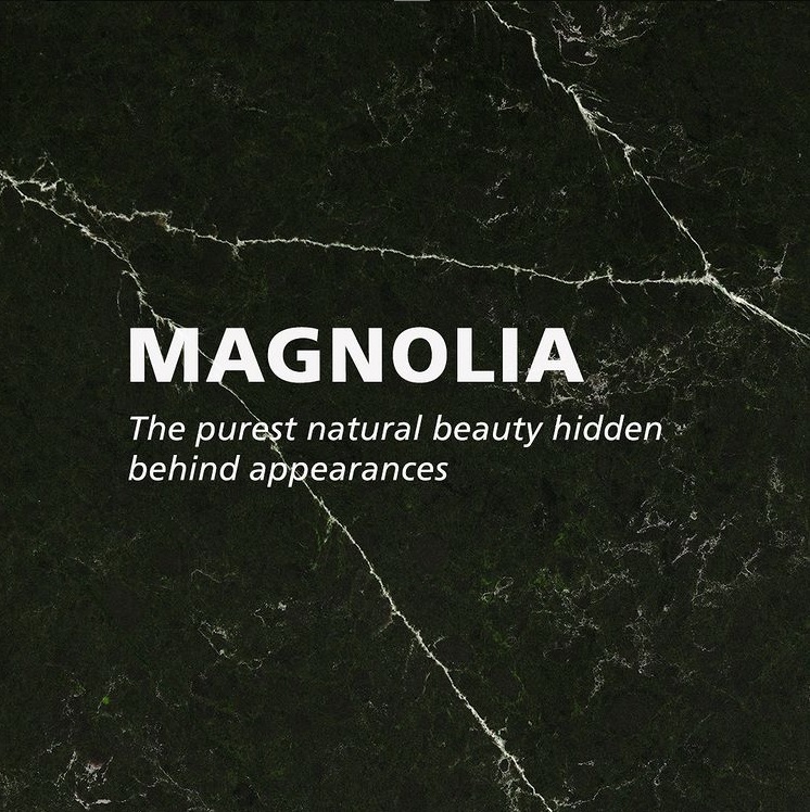 an image of Quartzforms Forest Magnolia quartz with descriptive text