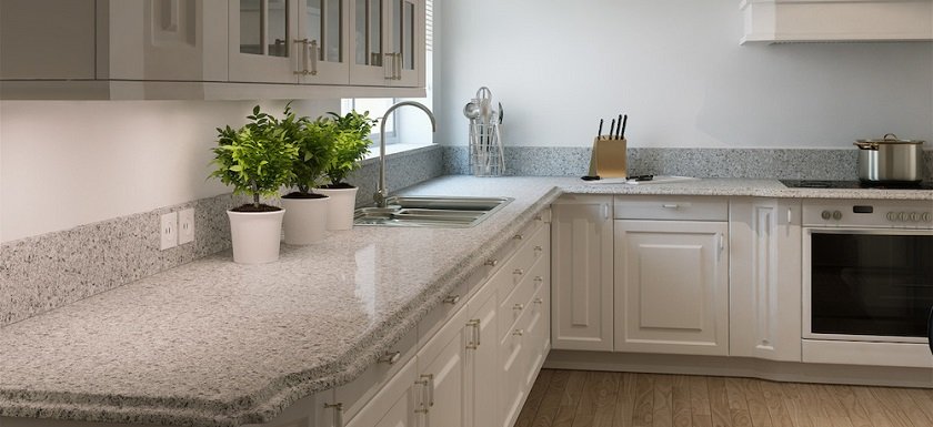 Caesarstone Atlantic Salt in a residential kitchen