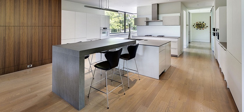 A Neolith Cement Kitchen Island