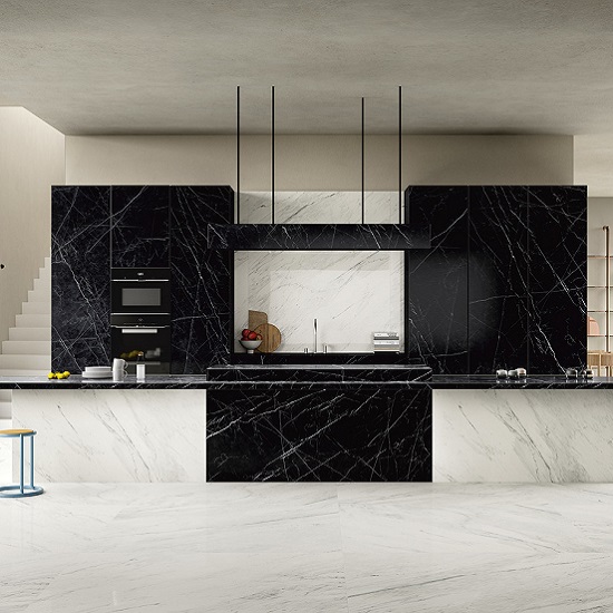 Sapienstone Dark Marquina modern kitchen worktops