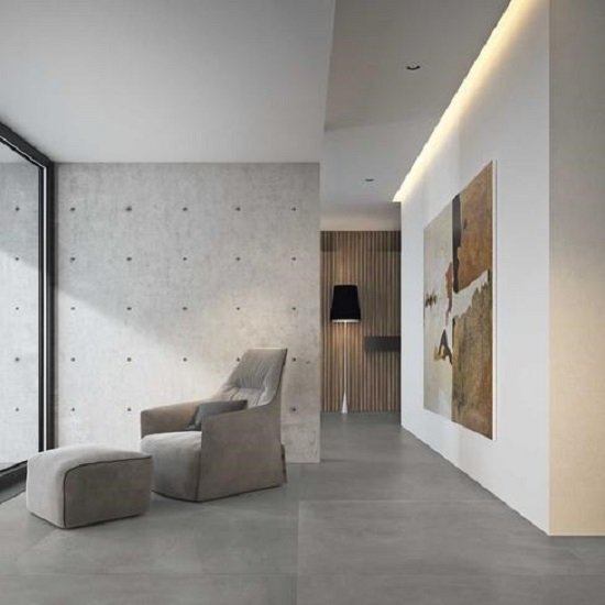 Marazzi Concrete Smoke living room