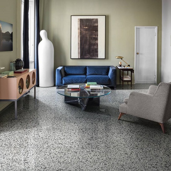 Marazzi Terrazzo Grey living room surfaces
