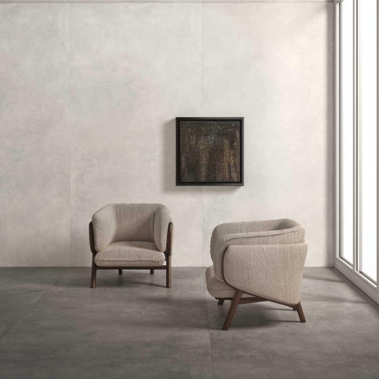Marazzi Concrete Graphite living room tiles
