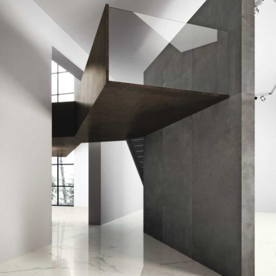 Marazzi Concrete Graphite living room