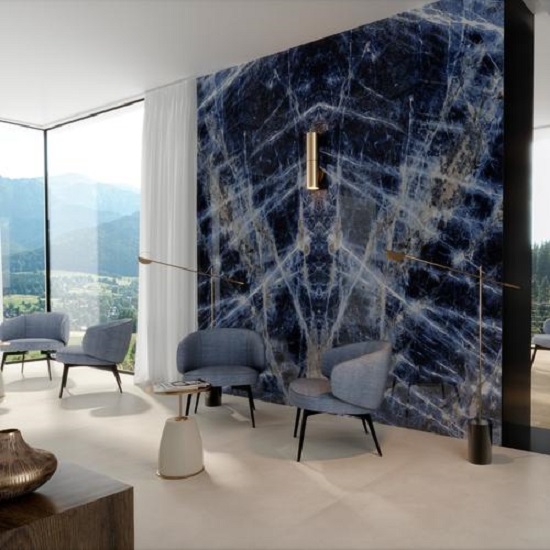Marazzi Sodalite Blu living room