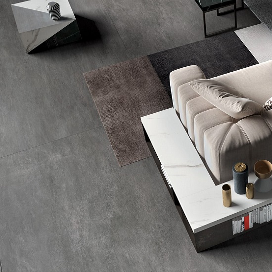 Infinity Concrete Black living room floor tiles