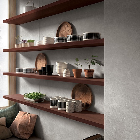 infinity Metal Corten kitchen shelves