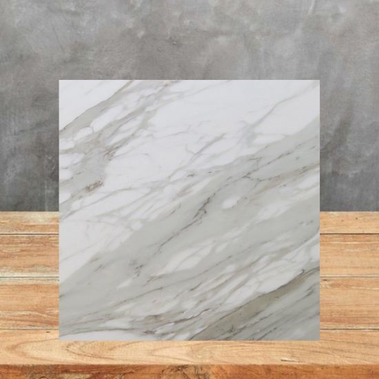 White Calacatta marble sample