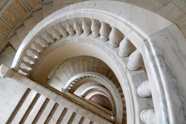 Blanco Macael marble staircase