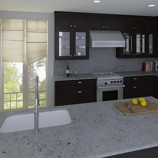 Sensa Siberia granite contemporary kitchen