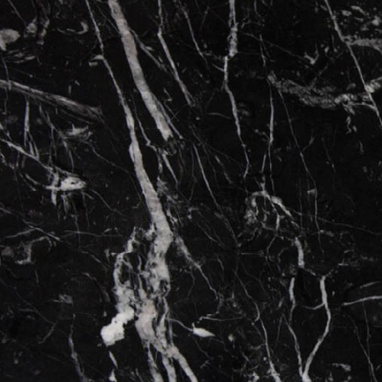 a close-up photo of Nero Marquina marble