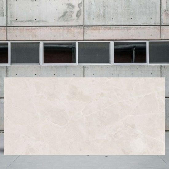an image of a white Emperador marble slab honed finish