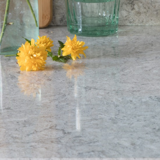 a photo of the polished surface of CRL Quartz Montana Gris