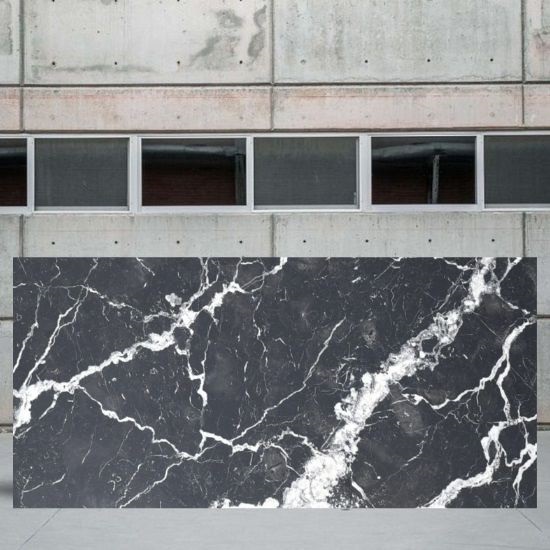 an image of a Nero Marquina marble honed finish slab