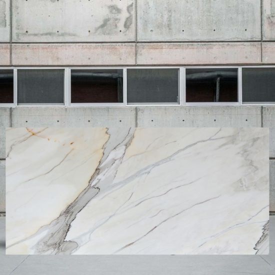 an image of a Calacatta Borghini marble polished slab