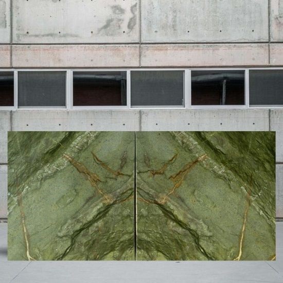 an image of Ming Green marble book-match slabs
