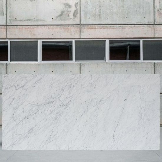 an image of a Carrara C Extra 1st marble slab for worktops
