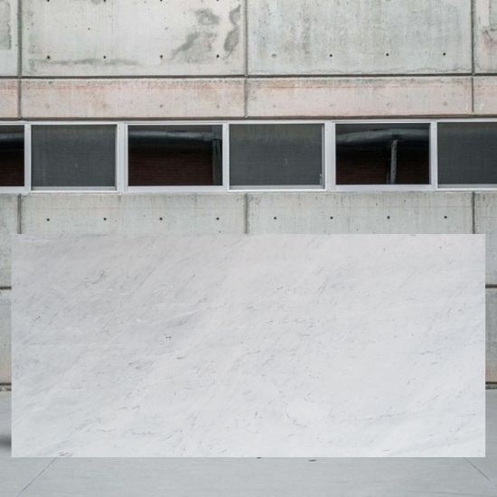 an image of a Carrara C Extra marble slab for worktops