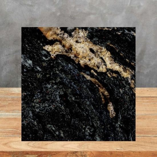 an image of a Cosmic Black granite sample
