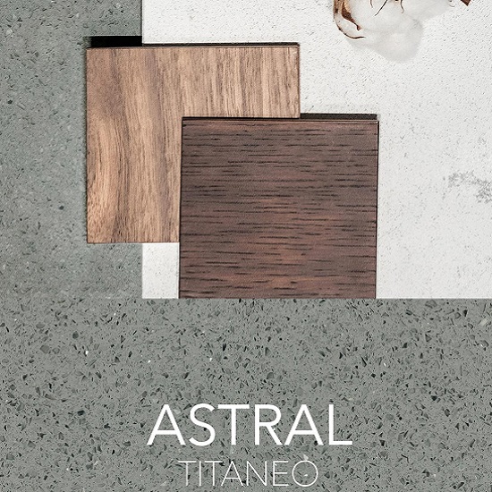 a Compac Astral Titaneo quartz mood board