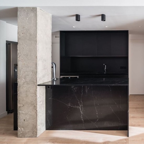 a photo of Compac Unique Marquina worktops in a kitchen