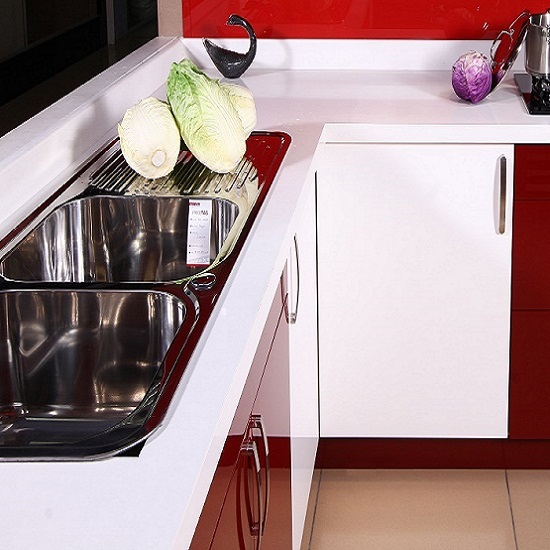 a photo of Unistone Bianco Assoluto kitchen worktops