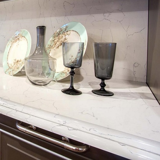 a photo of Unistone Carrara Venatino quartz kitchen worktops