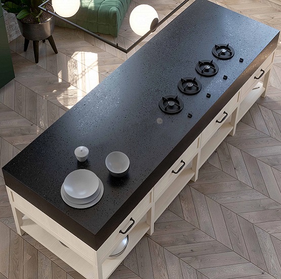 Sottovaso The HC Companies Terrazzo Per Piante - 50,8 Cm, Nero Granito, Plastica Resistente Alle Intemperie, Ideale Per Esterno E Interno