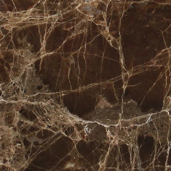 a close-up photo of Emperador Brown marble