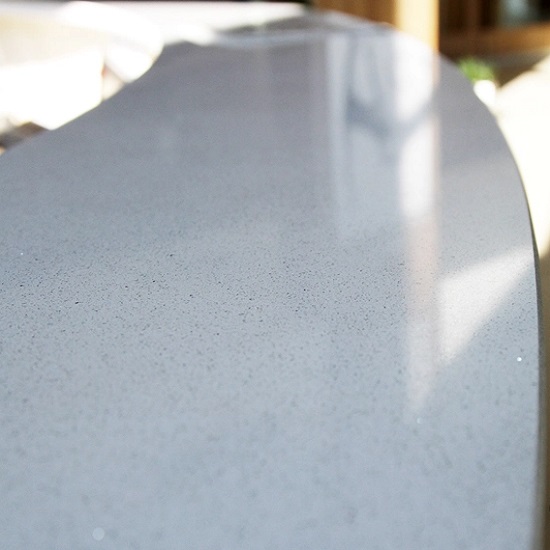 a photo of Technistone Brilliant White polished quartz worktops