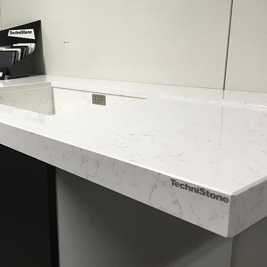 a Technistone Noble Carrara 30mm quartz worktop