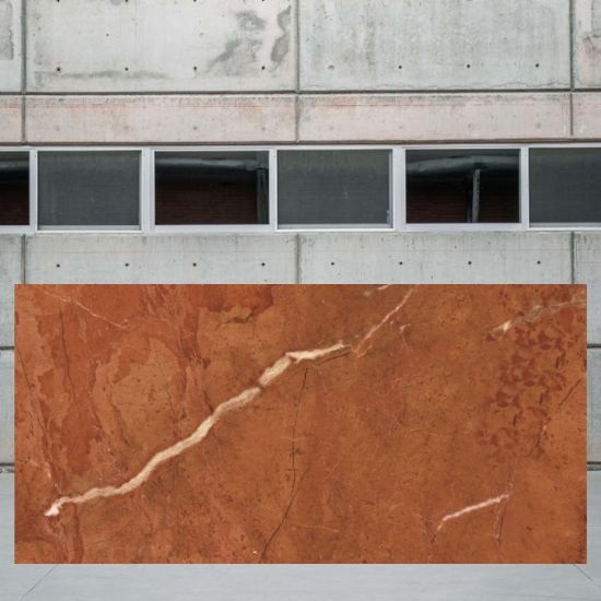 Red Alicante honed marble slab