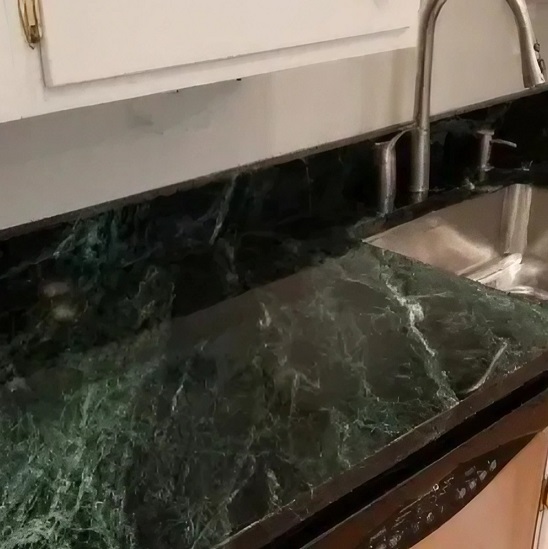 Verde Alpi marble kitchen worktops