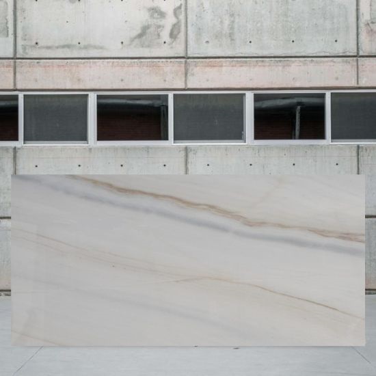 Bianco Lasa marble polished slab