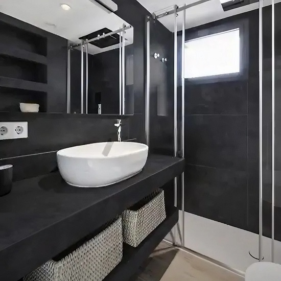 Techlam Ardesia Nero bathroom worktops