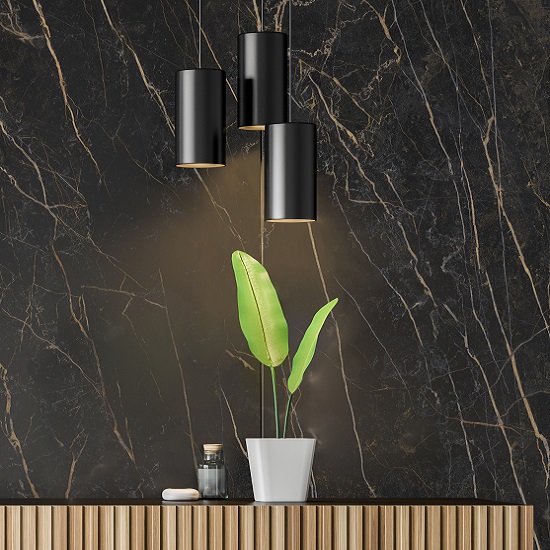 Neolith Black Obsession wall cladding
