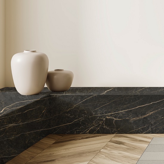 Neolith Black Obsession console table top