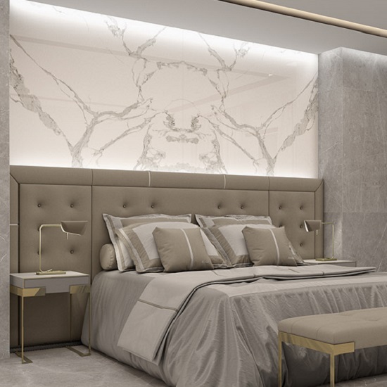Ascale Torano Statuario bedroom wall