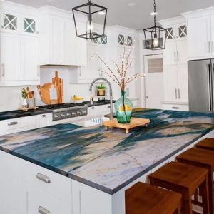 Louise Blue quartzite worktop for Sale - Worktop Library