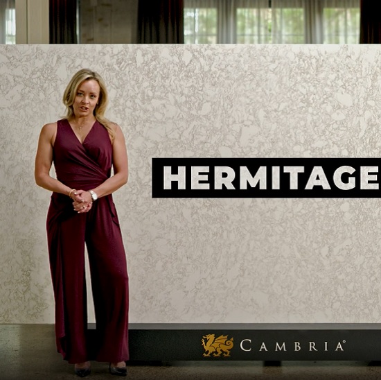 Cambria Hermitage slab presentation