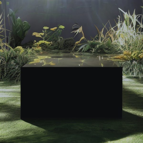 an image of an Xtone Solo Black kitchen island submerged under water