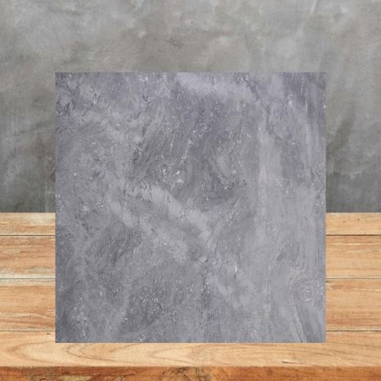 an image of a Mystic Grey marble sample on a table