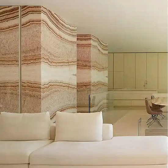 a photo of a room with Onyx Fantastico wall cladding