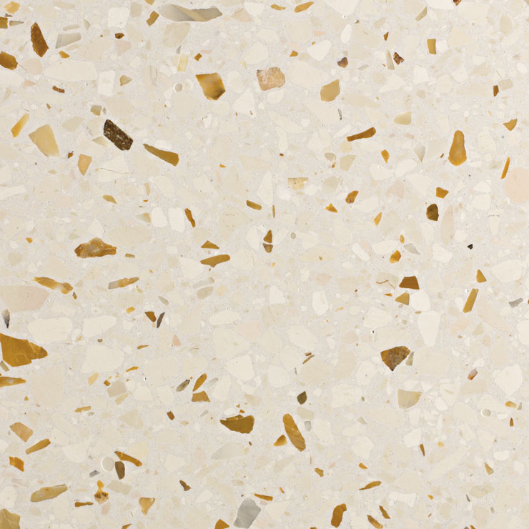 a close up of cream and gold Terrazzo CA D' ORO Agglotech SB140