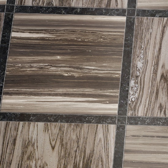 a close-up of Palissandro Tigrato Marble tiles