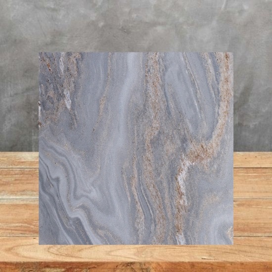an image of a Palissandro Nuvolato Marble sample and a gry background