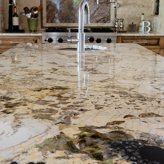 a photo of a kitchen with Alpinus Granite worktops