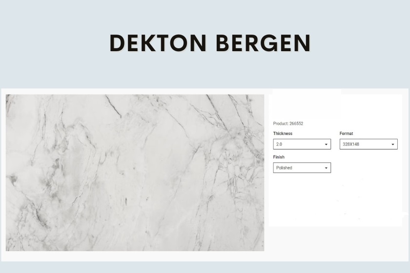 a photo of Dekton Bergen slab in 328 x 148 cm
