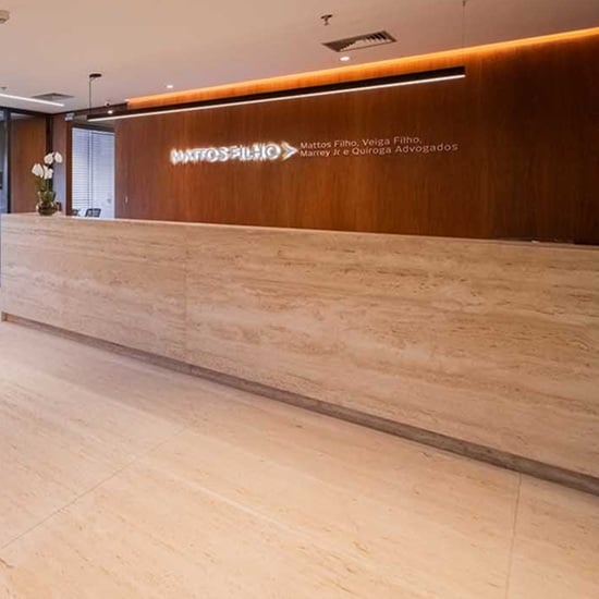 roman travertine Reception desk